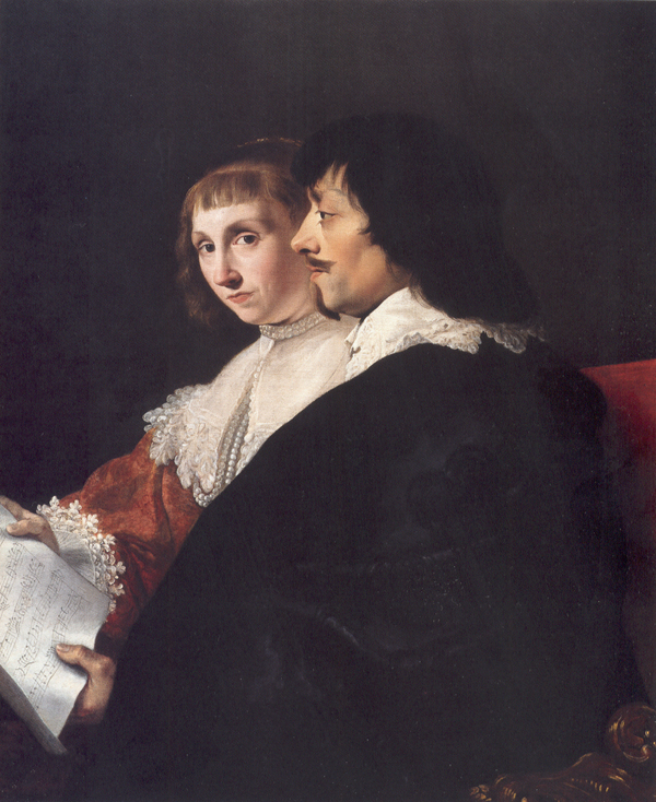 Double Portrait Of Constantijn Huygens And Suzanna van Baerle by Jacob van Campen